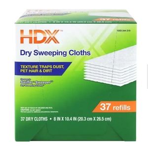 LOT OF 2 PACKS HDX DRY SWEEPING PADS FOR SWIFFER ~ 37 COUNT